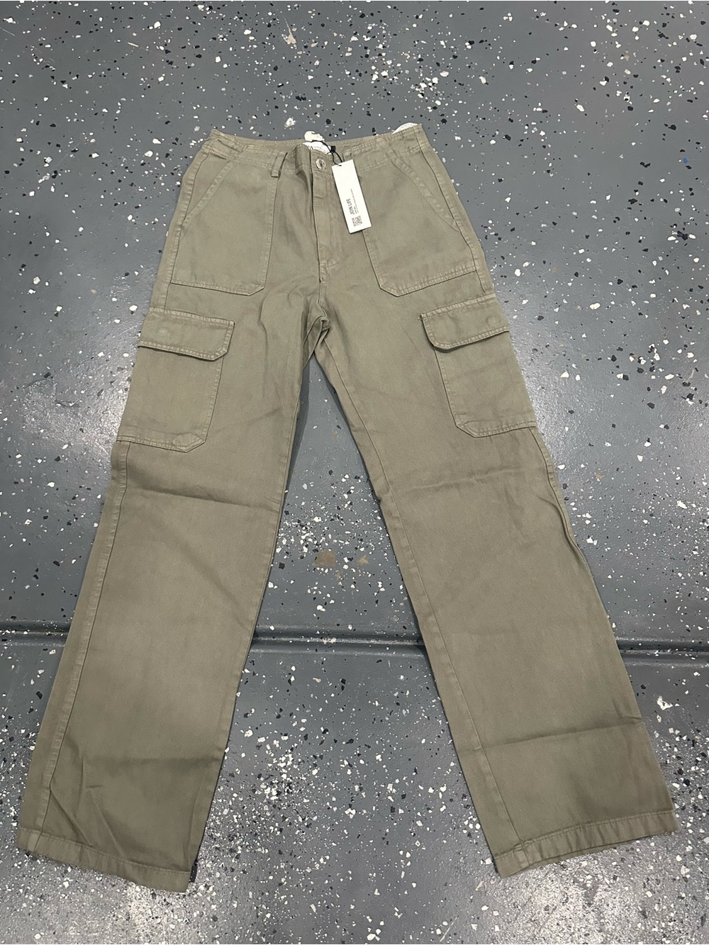 Zara Women's Boyfriend Jeans in Olive Green